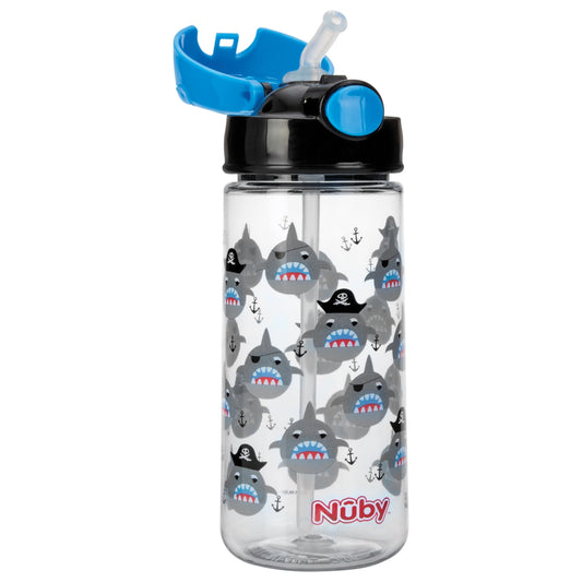 Beker met Zacht Rietje en Drukknop uit Tritan™ - 540ml - Blauw