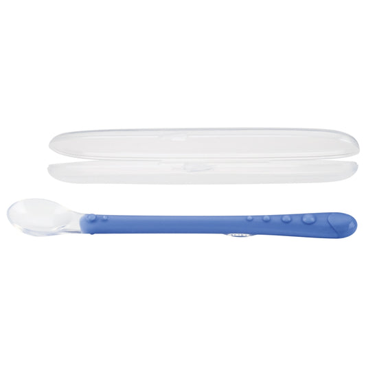 Zachte lepel uit silicone - 6m+ - Blauw