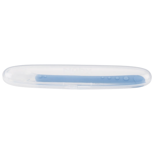 Zachte lepel uit silicone - 6m+ - Blauw