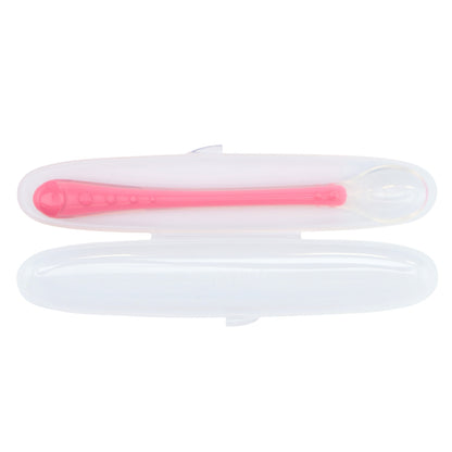 Zachte lepel uit silicone - 6m+ - Rood