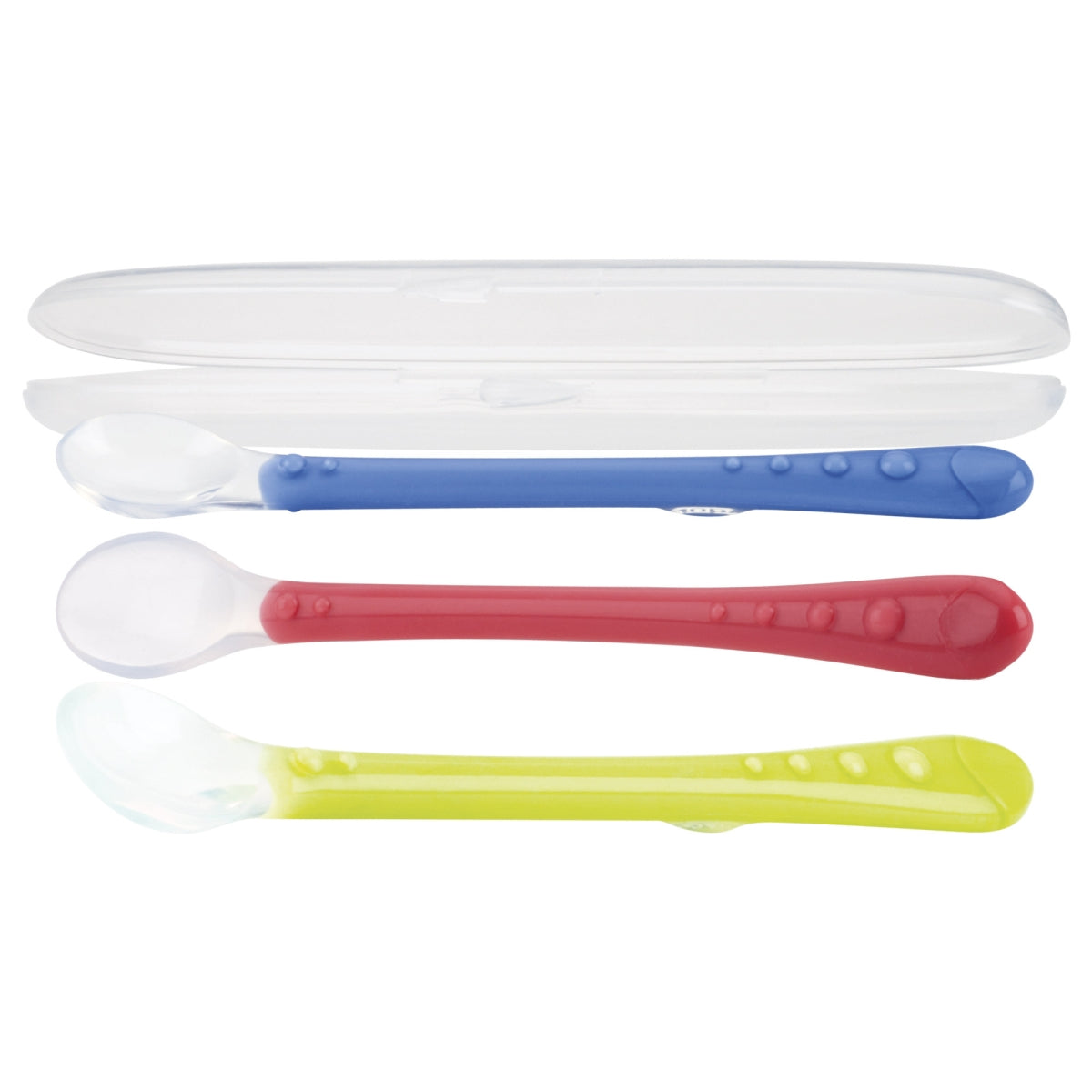 Zachte lepel uit silicone - 6m+ - Rood