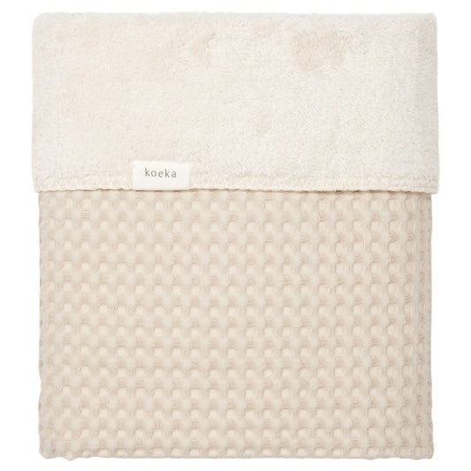 Ledikantdeken teddy/wafel Oslo - Sand/Pebble