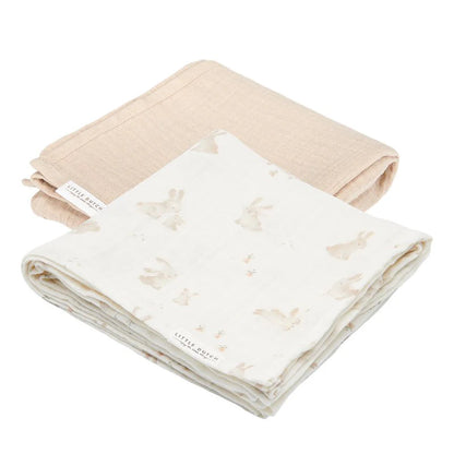 Muslin Swaddle Baby Bunny / Beige 70 x70 cm