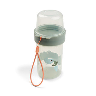 2-way snack container L Croco - Green