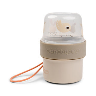 2-way snack container S Birdee - Sand