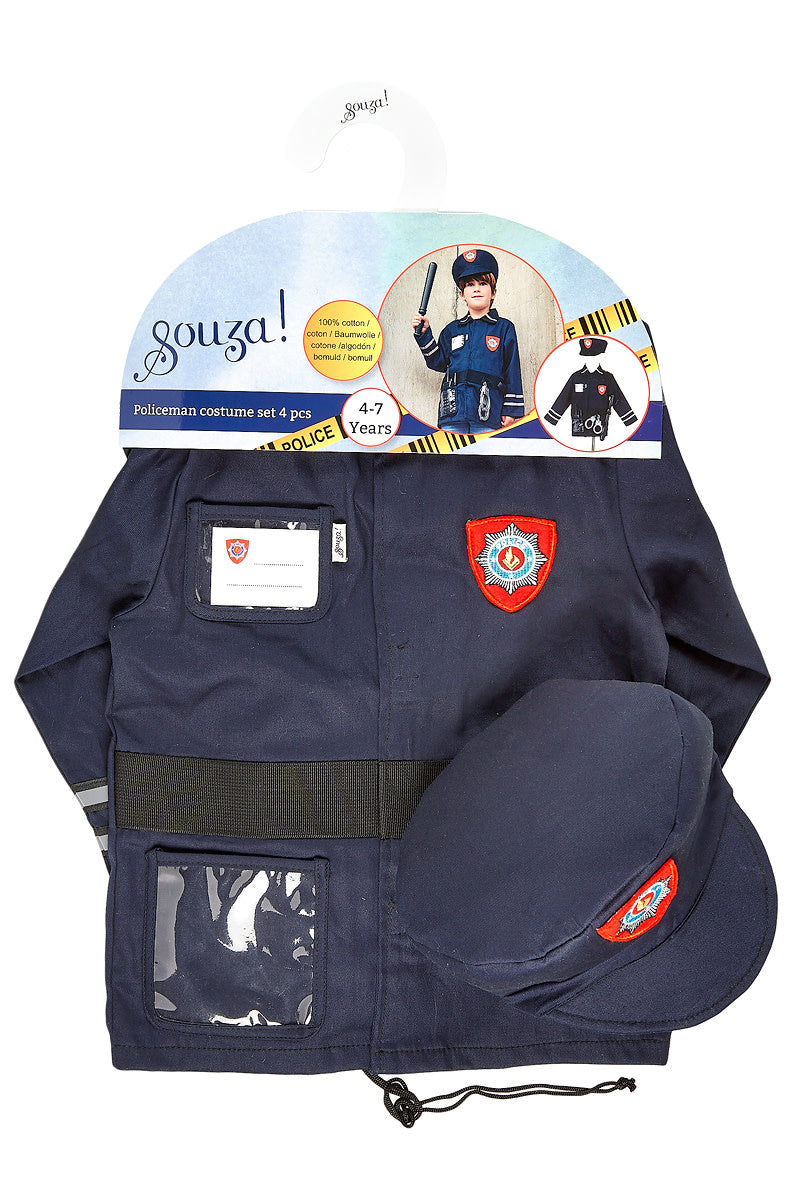 Politieman set, 4-7 jaar, 110-122 cm