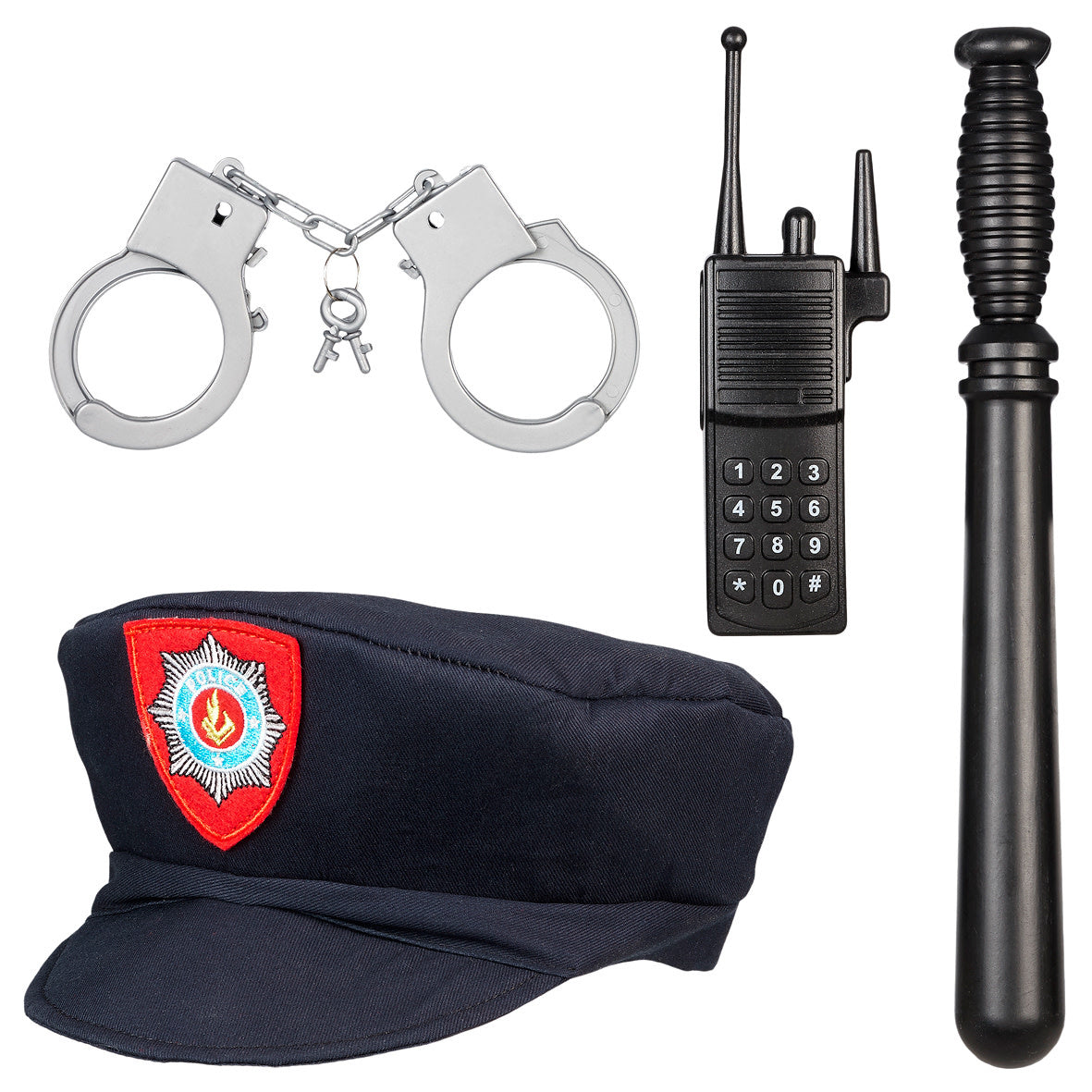 Politieman set, 4-7 jaar, 110-122 cm