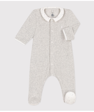 Pyjama Grey Velours/Mini Stars