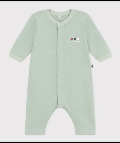 Onesie Green 3 hearts