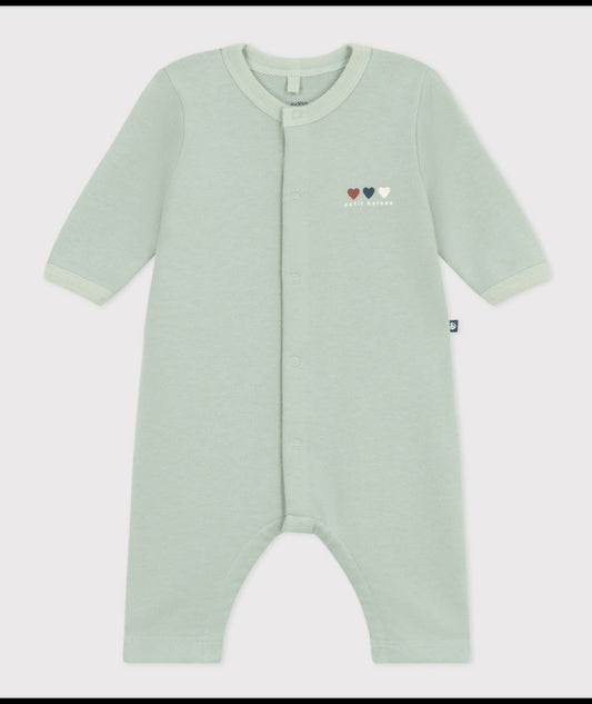 Onesie Green 3 hearts