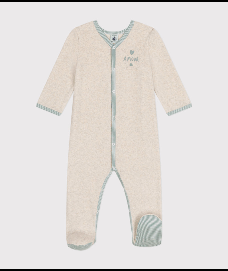 Pyjama Beige Velours Amour