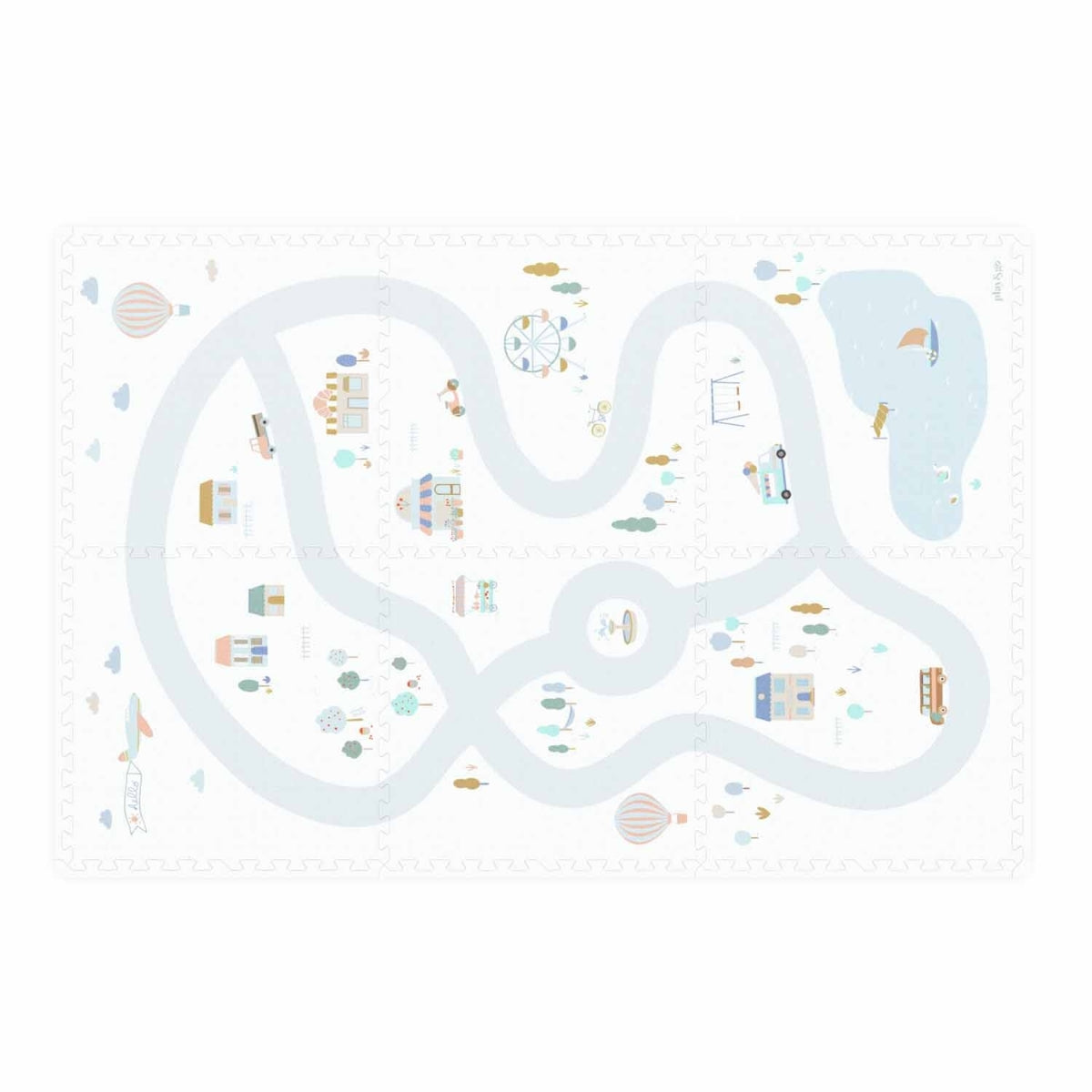 Puzzle Mat - Village/Terrazzo