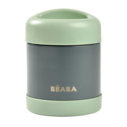 RVS thermo-portie 300ml (mineral grey/sage green)