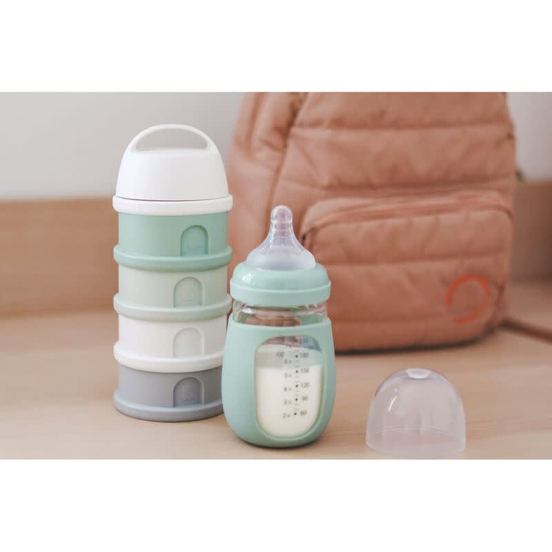 Stapelbare doseerdozen 4 compartimenten Cotton white/Sage green
