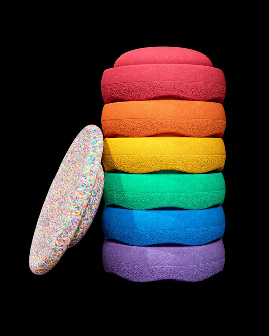 Rainbow Special - Classic 6 + 1 Confetti balance board