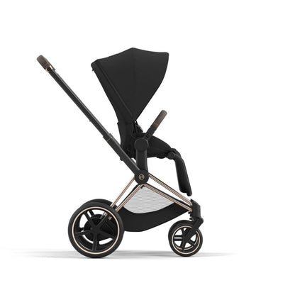 E-Priam Rosegold Frame + Seat Pack + Carry Cot Black