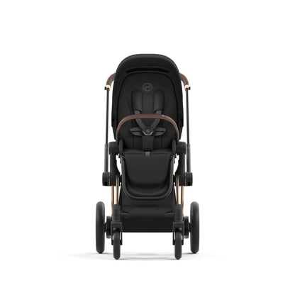 E-Priam Rosegold Frame + Seat Pack + Carry Cot Black