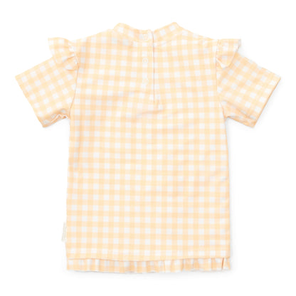 Swim T-Shirt - Yellow Check