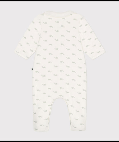 Babypyjama velours - walvis