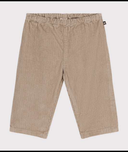Fluwelen broek voor baby's - beige