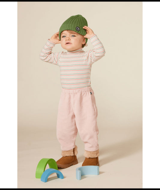 Fluwelen broek voor baby's - roze