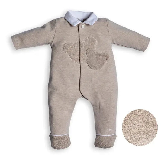 Rompersuit 2 Teddy Bears - Beige