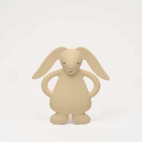 Natural Rubber Teether Bunny - Sand