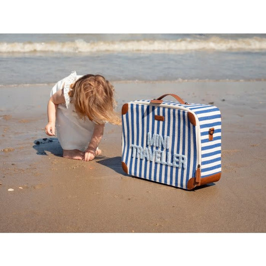 Mini Traveller Kinderkoffer - Stripes Electric Blue