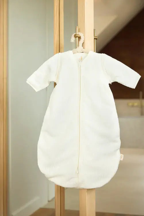 Slaapzak met afritsbare mouw rond 60cm Rib Ivory