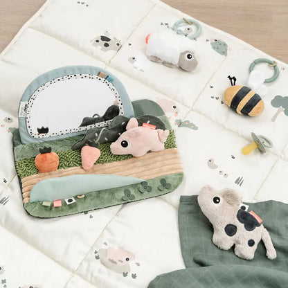 Tummy time sensory mirror Tiny farm Colour mix