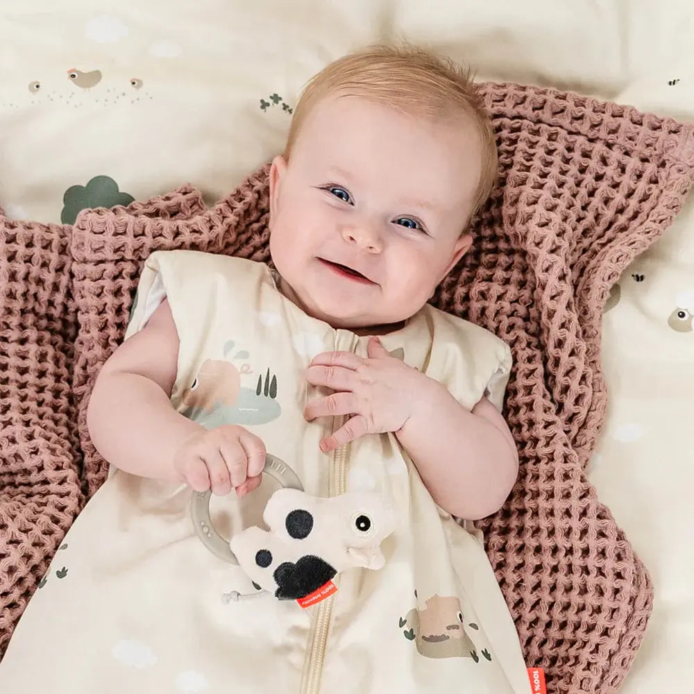 Sensory rattle w/teether Dotti Sand