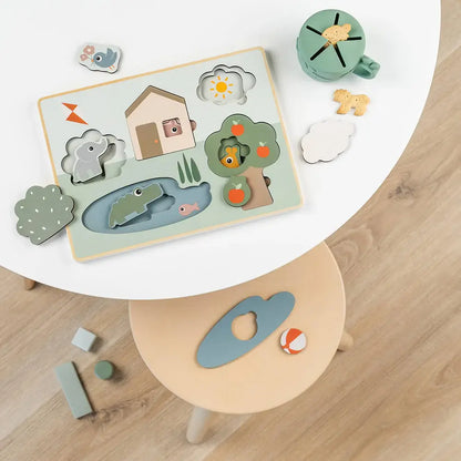 Layer puzzle Deer friends Colour mix