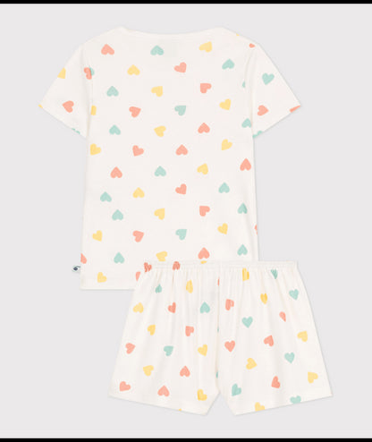 Katoenen pyjama met hartjesprint
