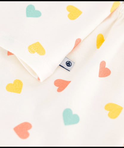 Katoenen pyjama met hartjesprint