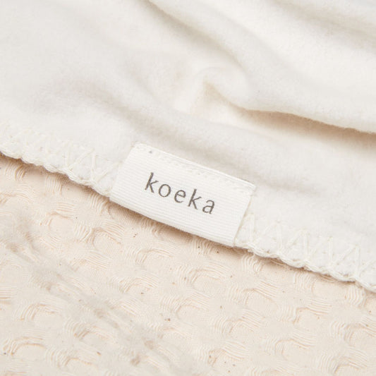 Wiegdeken cotton fleece wafel Amsterdam - Natural