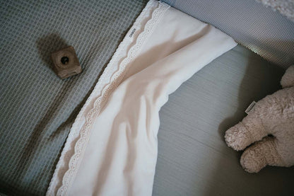 Ledikantdeken Cotton Fleece Malaga - sage