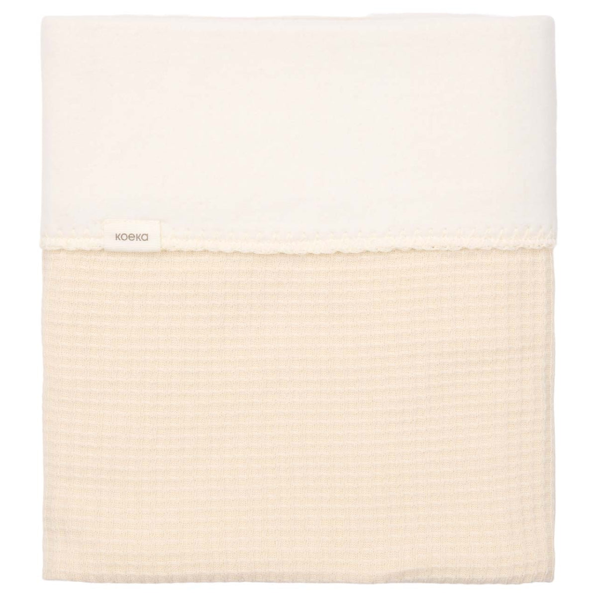 Wiegdeken cotton fleece Malaga - warm white