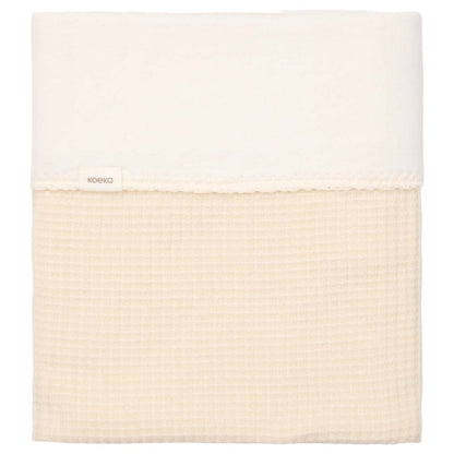 Wiegdeken cotton fleece Malaga - warm white