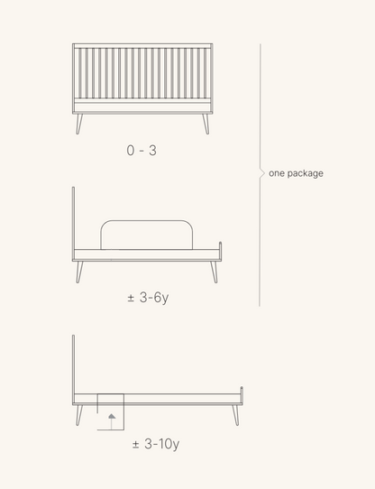 FLOW BED 140*70 CM - HONEY ASH
