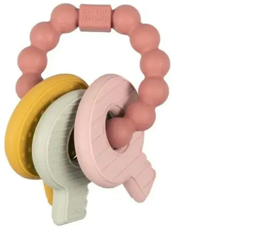 Bijtspeeltje sleutelbos roze