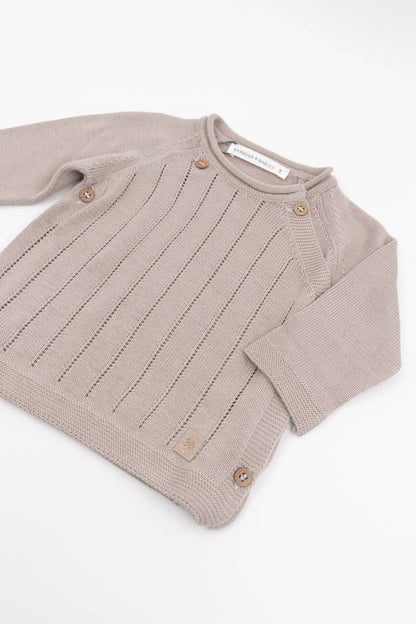 Knitted cross hyphens - Camel
