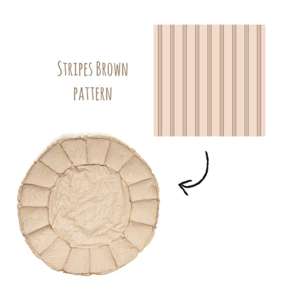 Organic babyspeelkleed & cocon - stripes brown