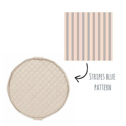 Organic babyspeelkleed & reistas - stripes blue