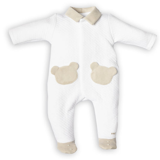 Rompersuit LONDON teddy pocket