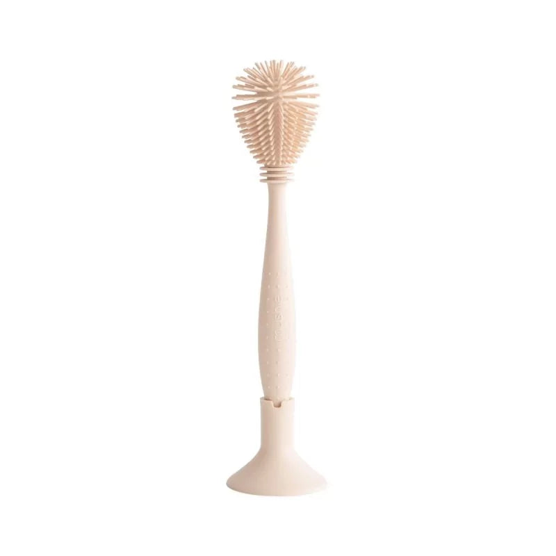 Siliconen flessenborstel - beige