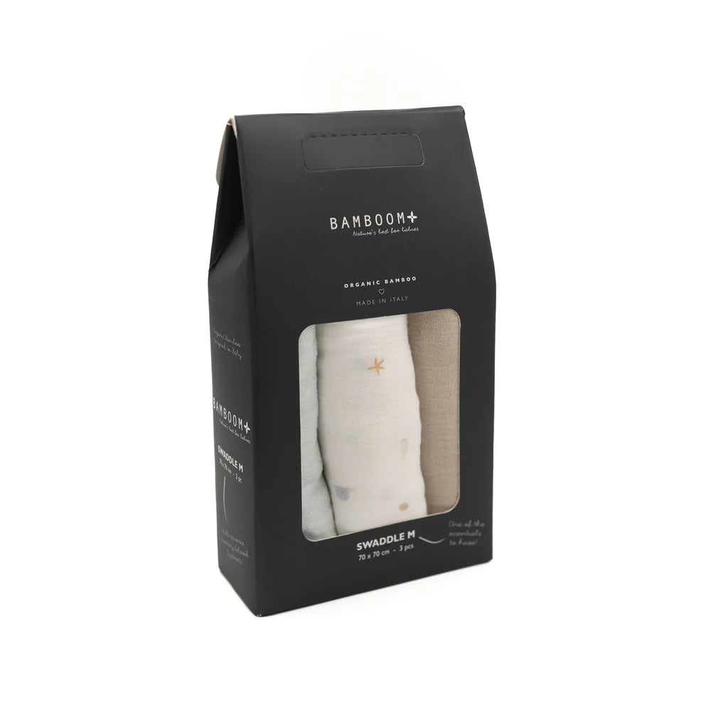 Swaddle M 3 pack 70x70cm - SEALIFE
