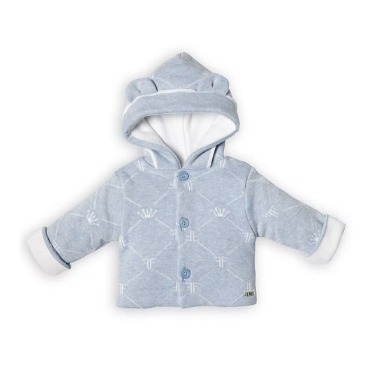 Knitted First Signature Coat - White Azur