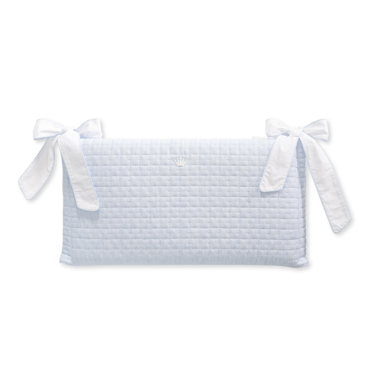 linen blue bumper for bed