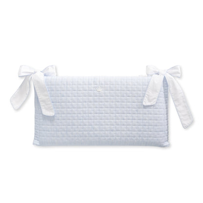 linen blue bumper for bed