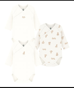 Set van 3 katoenen babyrompertjes (LM) - bunny